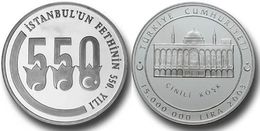 AC - 550th CONQUEST YEAR OF ISTANBUL COMMEMORATIVE SILVER COIN TURKEY 2003 PROOF  UNCIRCULATED - Turkey