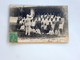 Carte Postale Ancienne : LAOS : VIENTIANE, Ecole Franco Laotienne, En 1908 - Laos