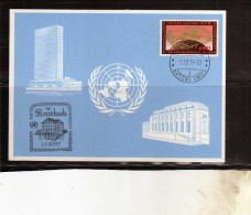 UNITED NATIONS GENEVE GINEVRA ONU UN UNO 1979 HEADQUARTES 1969 CENT. 60 RORSCHACH MAXIMUM MAXI CARD - Maximumkaarten