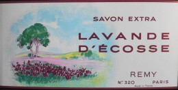 ETIQUETTE ANCIENNE - SAVON EXTRA LAVANDE D'ECOSSE N° 320 - REMY Paris - En Parfait Etat - - Labels