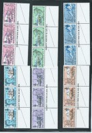 British Antarctic Territory 1980 Geographical Society / Polar Explorer Set 6 MNH In Imprint Strips Of 3 - Neufs