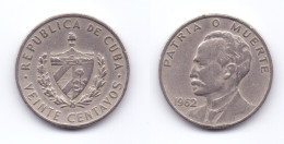 Cuba 20 Centavos 1962 - Kuba