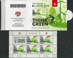 MALTA - EUROPA 2016 - TEMA ANUAL "ECOLOGIA -EL PENSAMIENTO VERDE -THINK GREEN". - CARNET - 2016