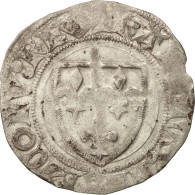 Monnaie, France, Charles VI, Blanc Guénar, Saint Lô, TB+, Billon - 1380-1422 Carlos VI El Bien Amado