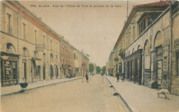 30 - GARD - Alès - Rue De L'Hôtel De Ville - Avenue De La Gare - Alès