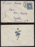 Japan Ca 1905 Lady Cover With Flower Via SIBIRIA To RASTATT Germany - Lettres & Documents