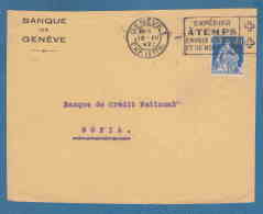 213374 / 1923 - 40 C. - BANQUE DE GENEVE - Perfin Perfores Perforiert Gezähnt Perforati Switzerland Suisse Schweiz - Perfins