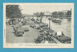 CPA 201 - Métier Ouvriers La SEINE Vue Prise Du Pont Des Saints-Pères 75 - El Sena Y Sus Bordes