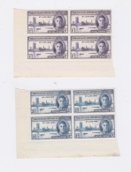 Falkland Islands Dependencies-1946 King George VI Unmounted Mint Peace Stamps In Blocks Of Four - Falkland