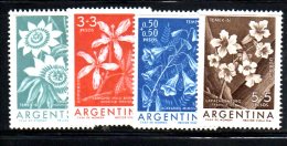 XP112 - ARGENTINA 1960 , Fiori  N.  629/32  ***  MNH - Ungebraucht