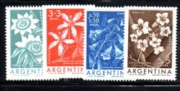 XP112 - ARGENTINA 1960 , Fiori  N.  629/32  ***  MNH - Neufs