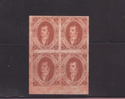 O) 1865 ARGENTINA, PROOF, BERNARDINO RIVADAVIA -PRESIDENT 1826 TO 1827 - 5 CENTAVOS BROWN, MNH - Nuevos