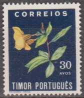 TIMOR - 1950, Flores Indígenas.  30 A.    Pap. Esmalte.  D. 14 1/4  (*) MNG  MUNDIFIL  Nº 280 - Timor