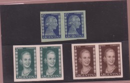 O) 1952 ARGENTINA, PROOF, EVITA PERON-POLICY AND ACTRESS DISTINCTION ISABEL THE CATHOLIC CROSS ORDER, FULL SET MNH - Neufs