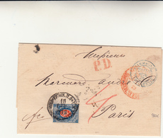 Russia, Cover To Paris. 1873 + PD - Briefe U. Dokumente