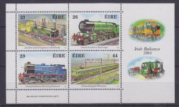 Ireland 1984  Irish Railways M/s ** Mnh (30593) - Hojas Y Bloques