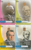 GREECE - Set Of 4 Cards, Visionaries Of The Olympic Idea(1900 GRD/5.58 Euro), Tirage 20000, 12/01, Used - Juegos Olímpicos