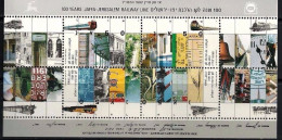 Israel 100 Years Jaffa Jerusalem Railway MS Mnh - Neufs (sans Tabs)