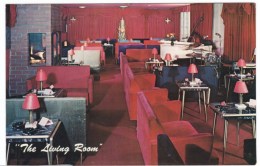 New York City NY, The Living Room 915 Second Avenue Restaurant Interior View, C1950s/60s Vintage Postcard - Cafés, Hôtels & Restaurants