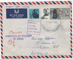 AIR MAIL/FIRST DAY COVER/VARIOUS INSTRUCTION MARKS/CHANNEL ISLES? AUSTRALIA? - Marcophilie