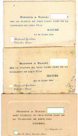 FAIRE PARTS  Naissance  *MARS 1910  *SEPTEMBRE 1911  Colombes  SEINE (lot De 3) - Naissance & Baptême