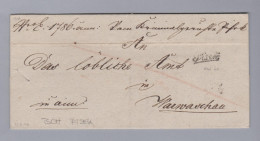 Tschech Heimat PISEK Handschriftsstempel 1846-03-21 Vorphila Brief Nach Warwaschau - ...-1918 Voorfilatelie