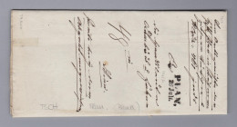 Tschech Heimat PLAN 20 JULI Langstempel 2 Zeilig 1840-06-28 Vorphila Brief Nach Wien - ...-1918 Préphilatélie