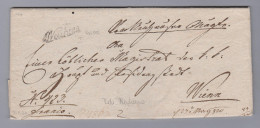Tschech Heimat Neuhaus Handschriftsstempel 1820-05-13 Vorphila Brief Nach Wien - ...-1918 Prefilatelia