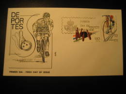 Madrid 1988 Bowl Bowls Bolos Cycling Ciclismo Air Mail Fdc Cover Spain - Boule/Pétanque