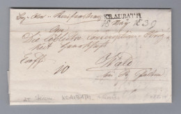 Österreich Heimat ST KRAUBATH Langstempel 1839-03-18 Vorphilabriefhülle Nach Wale Bei St Pölten - ...-1850 Prephilately