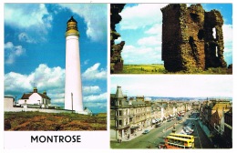 RB 1099 - Multiview Postcard - Scurdyness Lighthouse & High Street Montrose Angus Scotland - Angus