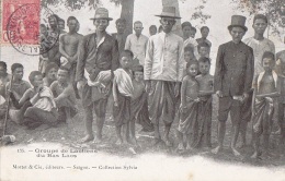 Asie - Laos - Bas Laos - Groupe De Laotiens - 1905 Cachet Saigon Constantine - Laos