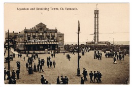 RB 1099 -  Early Postcard - Aquarium & Revolving Tower - Great Yarmouth Norfolk - Great Yarmouth