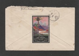 Nouvelle-Zélande 1938 FDC Vignette Touristique Palmier Dart Valley New Zeland FDC Touristic Cinderella Palm Tree - Lettres & Documents