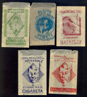 Empty, Used Packages For Cigarettes From 1930., From Yugoslavia. Five Packages / See Scans - Tabaksdozen (leeg)