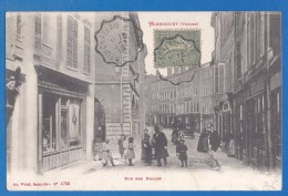 (macp) - CPA - VOSGES - MIRECOURT - RUE DES HALLES - BELLE AIMATION, COMMERCES - Ad. Weick / 4753 - Mirecourt