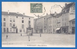 (macp) - CPA - VOSGES - MIRECOURT - PLACE GAMBETTA - PETITE ANIMATION, COMMERCES AU SECOND PLAN - éditeur Leur - Mirecourt