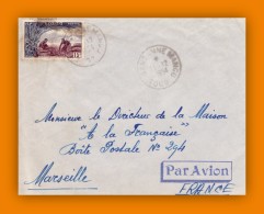 SANSANNE MANGO TOGO AFRIQUE ANCIENNE COLONIE FRANÇAISE LETTRE PAR AVION POUR LA FRANCE EXPLOITATION DE LA NOIX DE PALME - Briefe U. Dokumente