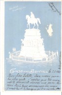 Gruss Aus Berlin-1900-Denkmal Friedrick D. Gr. Monument De Frédéric II-Cpa En Relief-edit. W.Hagelberg, Berlin - Friedrichshain