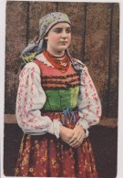 POLOGNE,POLSKA,POCZTA,GALICIE,femme  Polonaise En 1919,fille Avec Foulard,croyante,avec Croix Autour Du Cou,rare - Pologne