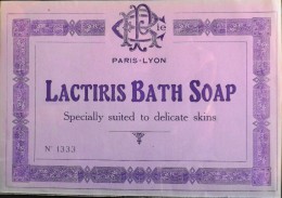 ETIQUETTE ANCIENNE - SAVON LACTIRIS BATH SOAP N° 1333 - En Très Bon Etat - - Etiquettes