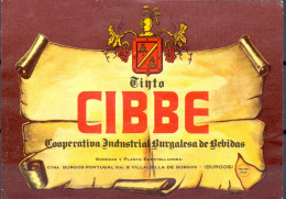 344 - Espagne - Burgos - Tinto Cibbe - Cooperativa Industral Burgalesa De Bebidas - Burgos - Vino Tinto