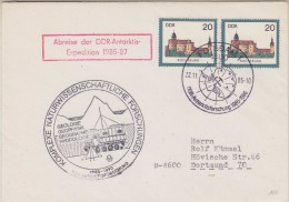 DDR 1985 Arbeise Der  DDR-Antarktisexpedition 1985-1987 Cover Ca Potsdam 22.11.85 (30625) - Expediciones árticas