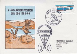 DDR 1988  2. Antarktis Expedition 1988-1990 Ca  Georg Forster Station 1.11.1988   Cover (30627) - Forschungsstationen