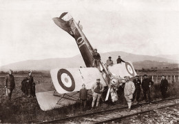 AVION ACCIDENT    AUX ENVIRONS DE REIMS VERTUS AVIZE ET BELFORT RETIRAGE D APRES PLAQUE PHOTO - Unfälle