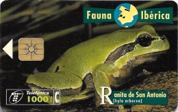 TELECARTE ESPAGNE FAUNA IBERICA RANITA DE SAN ANTONIO 08/96 TIRAGE 1.000.000 - Sammlungen