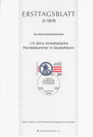 Germany USA 1978-02 75 Jahre Amerikanische Handelskammer In Deutschland, American Chamber Of Commerce, Berlin - 1974-1980