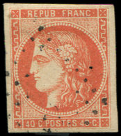 48   40c. Orange, Obl. GC Léger, Un Grain Dans Le Papier, Belle Nuance, TTB - Autres & Non Classés