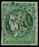 42Bb  5c. Vert EMERAUDE FONCE, R II 2e état, Obl. GC 1540, Superbe Nuance, TTB. C - Autres & Non Classés