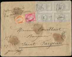 33    5f. Violet-gris, 2 PAIRES + N°38 Et 57 Obl. GC 88 S. Env. CHARGE, Càd ANCENIS (3/74), Arr. St Fargeau 1 - Other & Unclassified